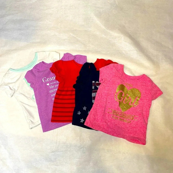 The Children’s Place Short Sleeve Shirt bundle sz 12-18 - Picture 1 of 6